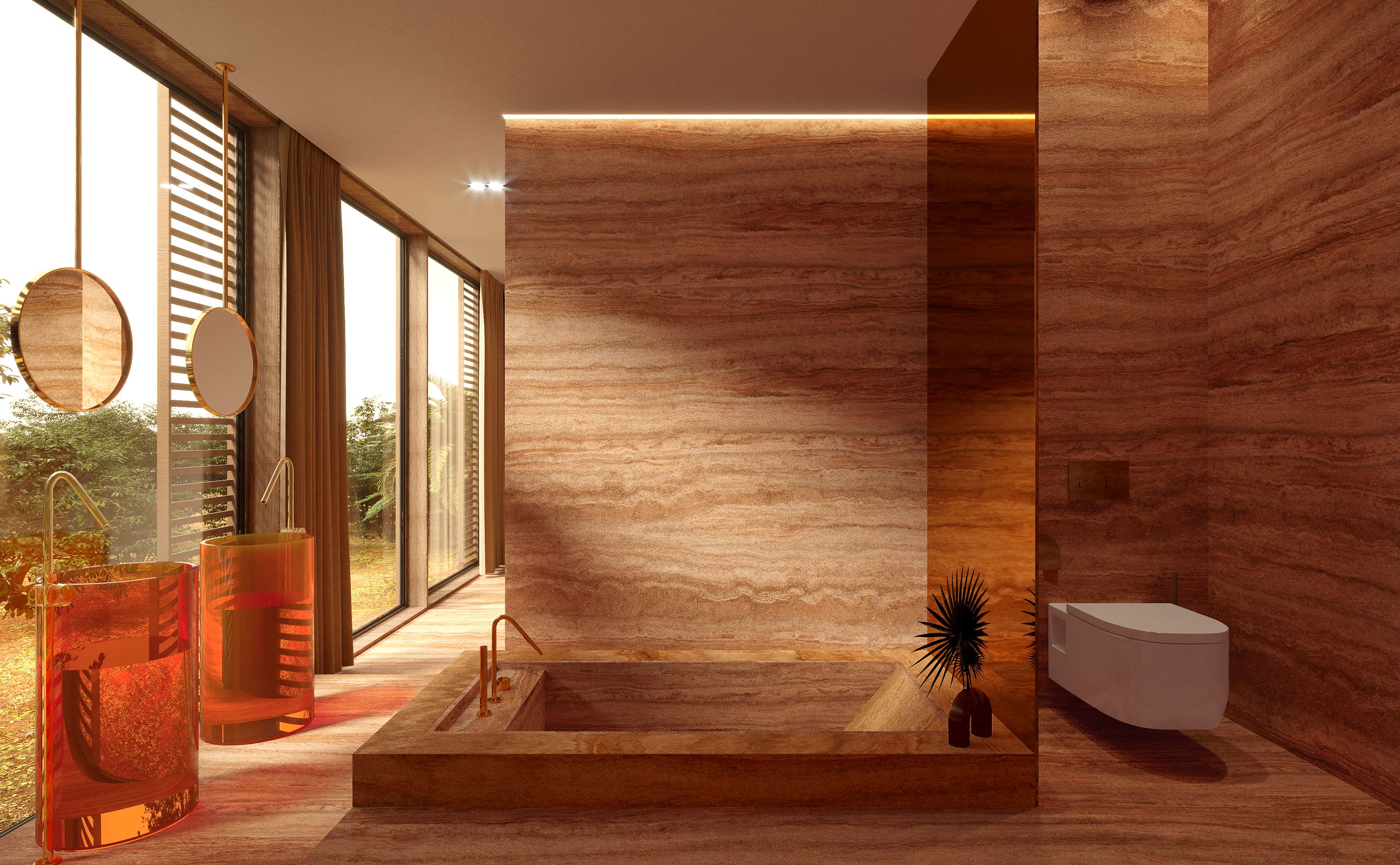 Caesar Red Travertine — space 1